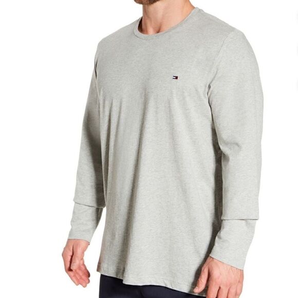 Tommy Hilfiger Long Sleeve Flag T-shirt Grey Crew Neck XL Cotton - Picture 4 of 10